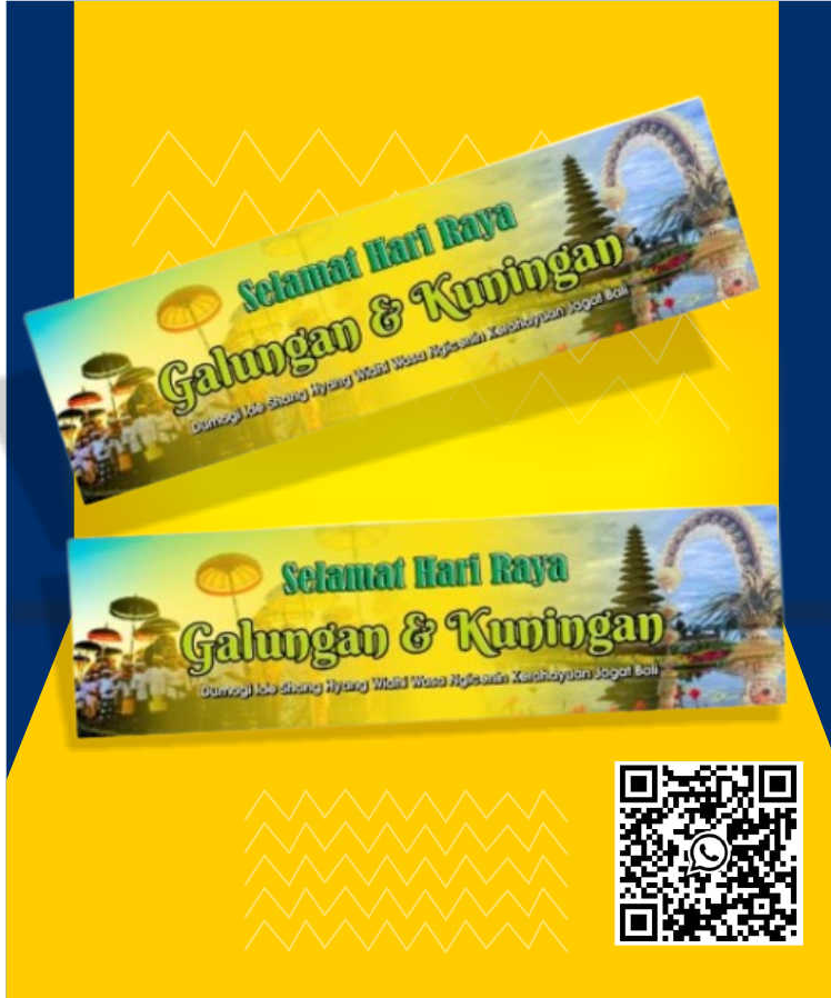 cetak spanduk ucapan selamat hari raya galungan & kuningan 20K / METER