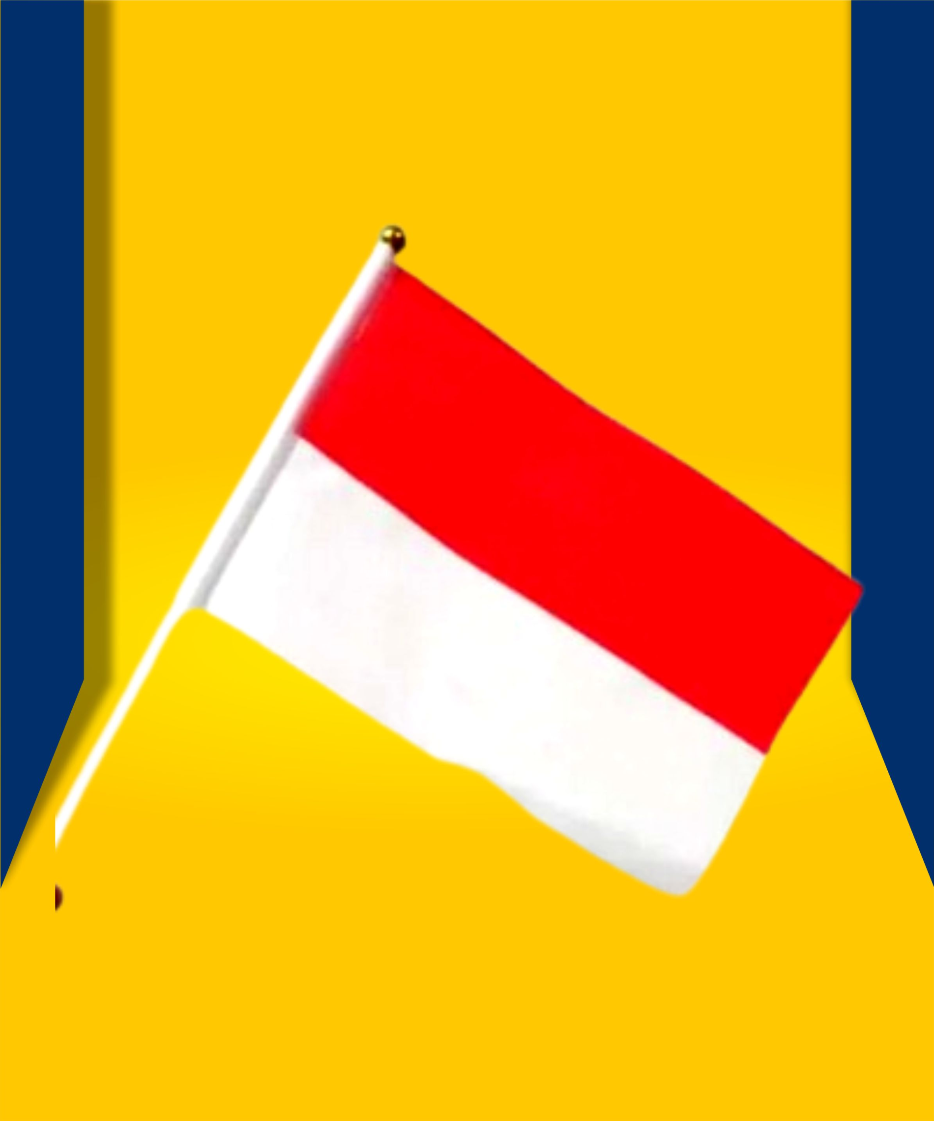 bendera kecil untuk di pegang merah putih