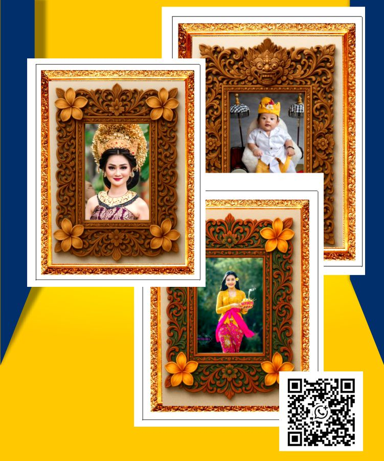 CETAK BANNER + FRAME KAYU ELEGAN