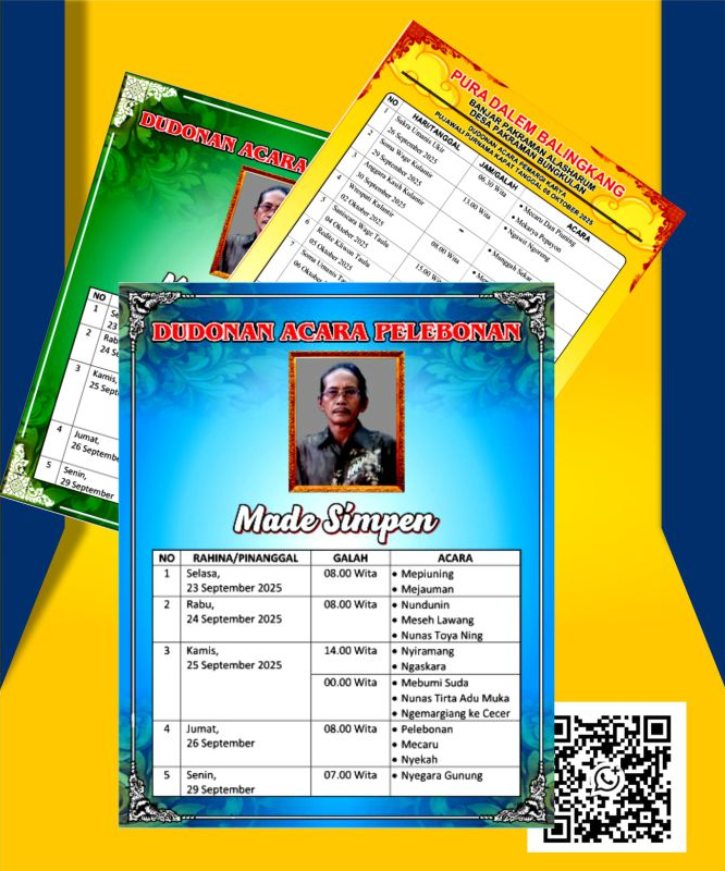 cetak dudonan acara kilat di bungkulan