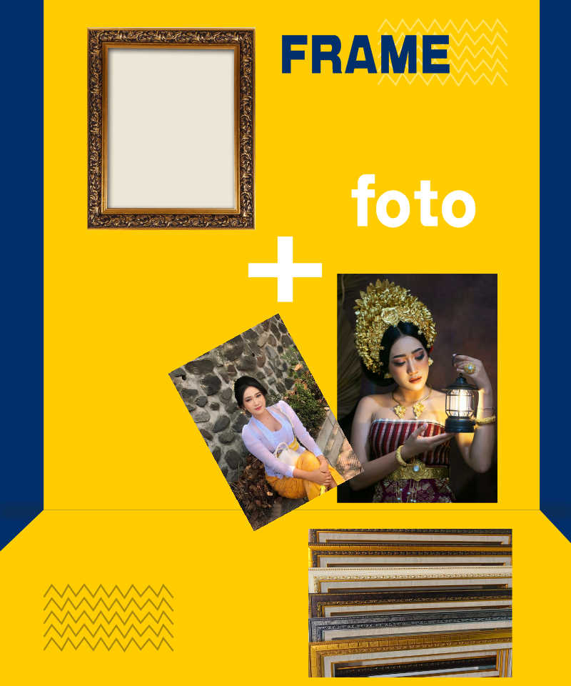 cetak foto dengan frame di sangsit sehari jadi