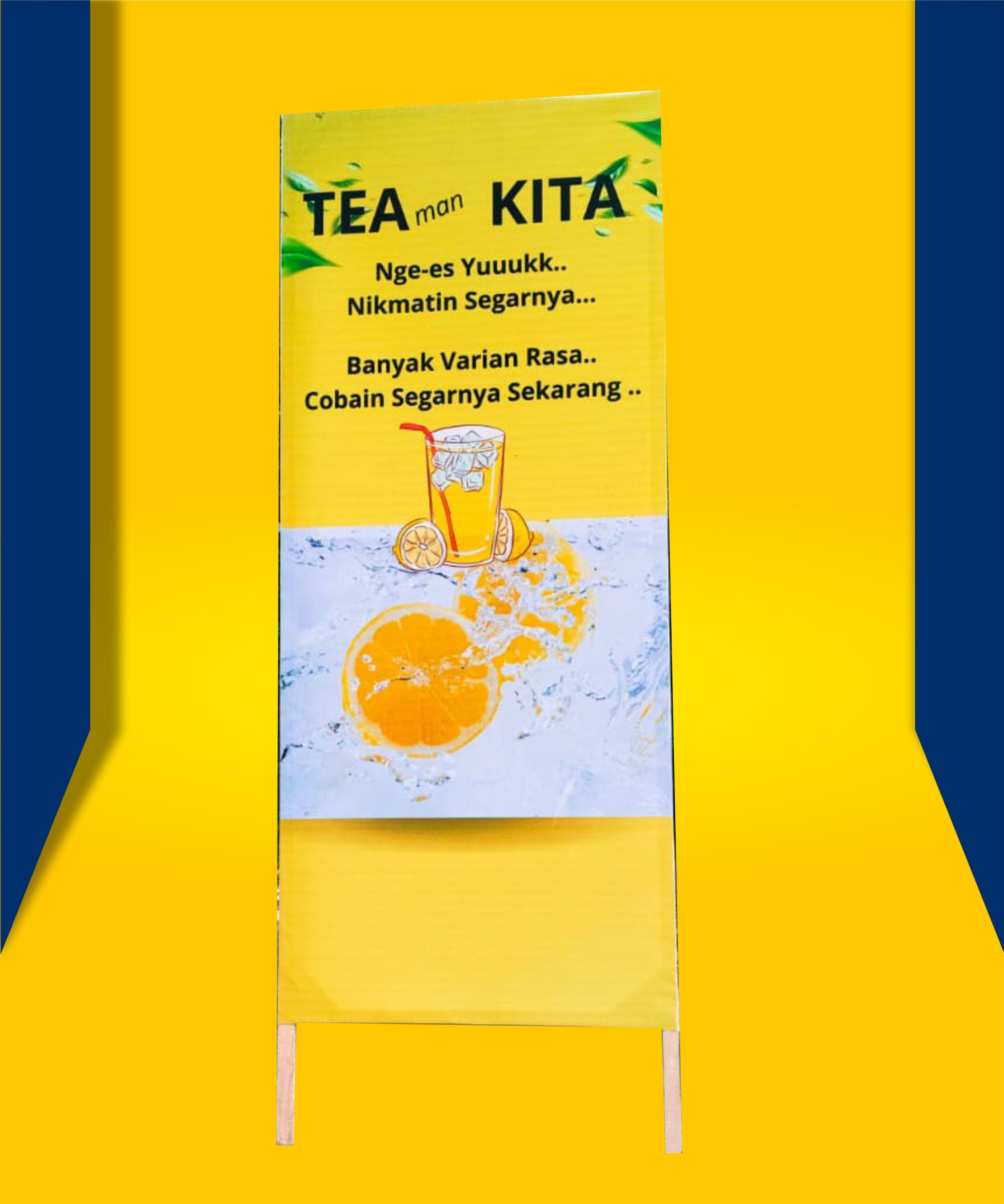 bikin stand baner kayu segitiga jual makanan murah singaraja